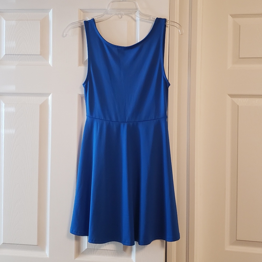 Blue skater dress